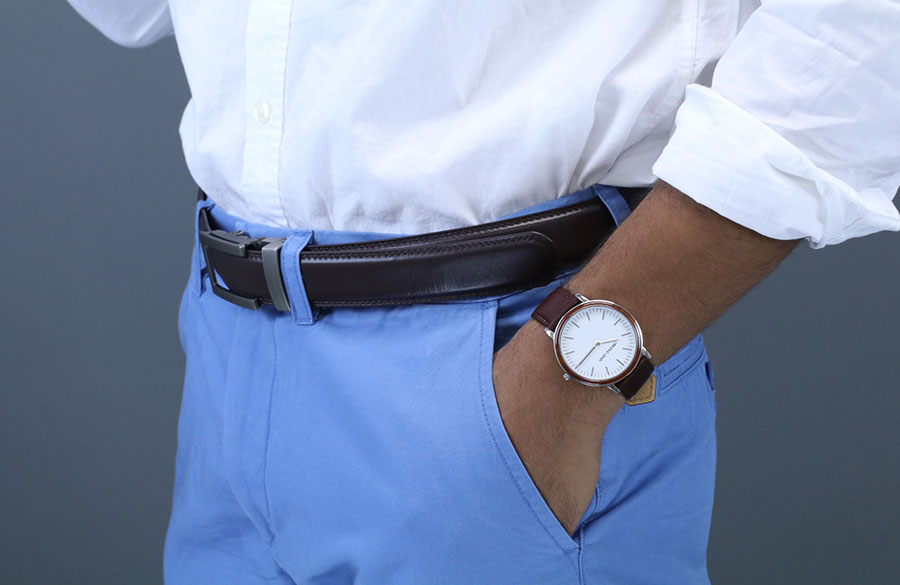 ست کردن کمربند مردانه