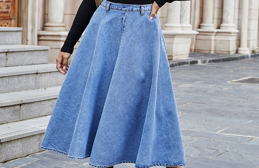 مدل دامن ماکسی جین