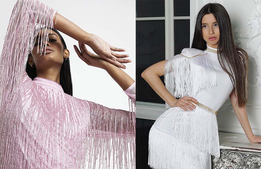 لباس مجلسی زنانه ریش ریش