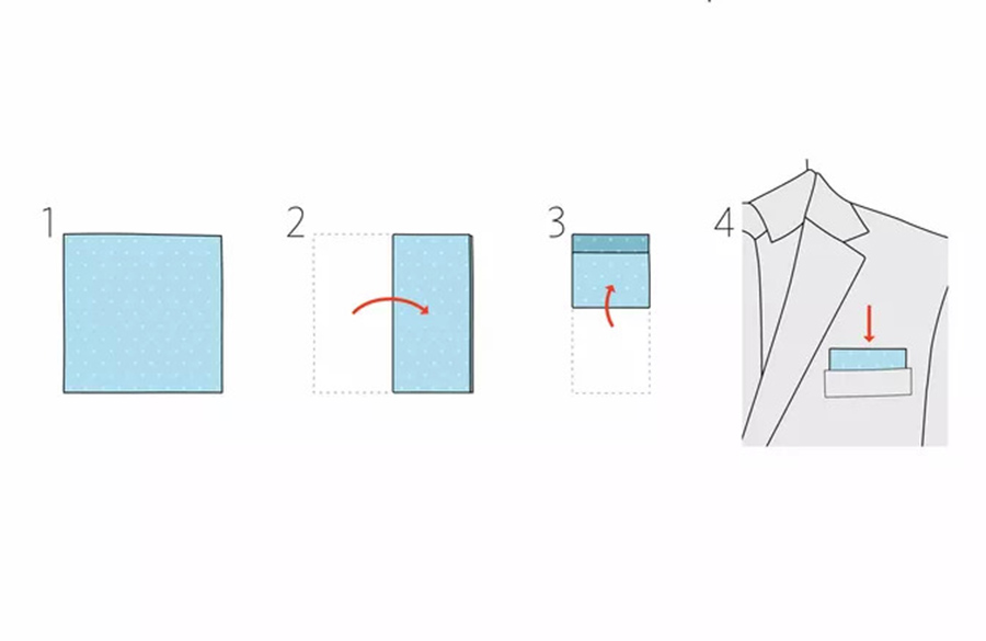 تا زدن دستمال جیب کت