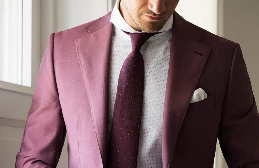 کت و شلوار زرشکی